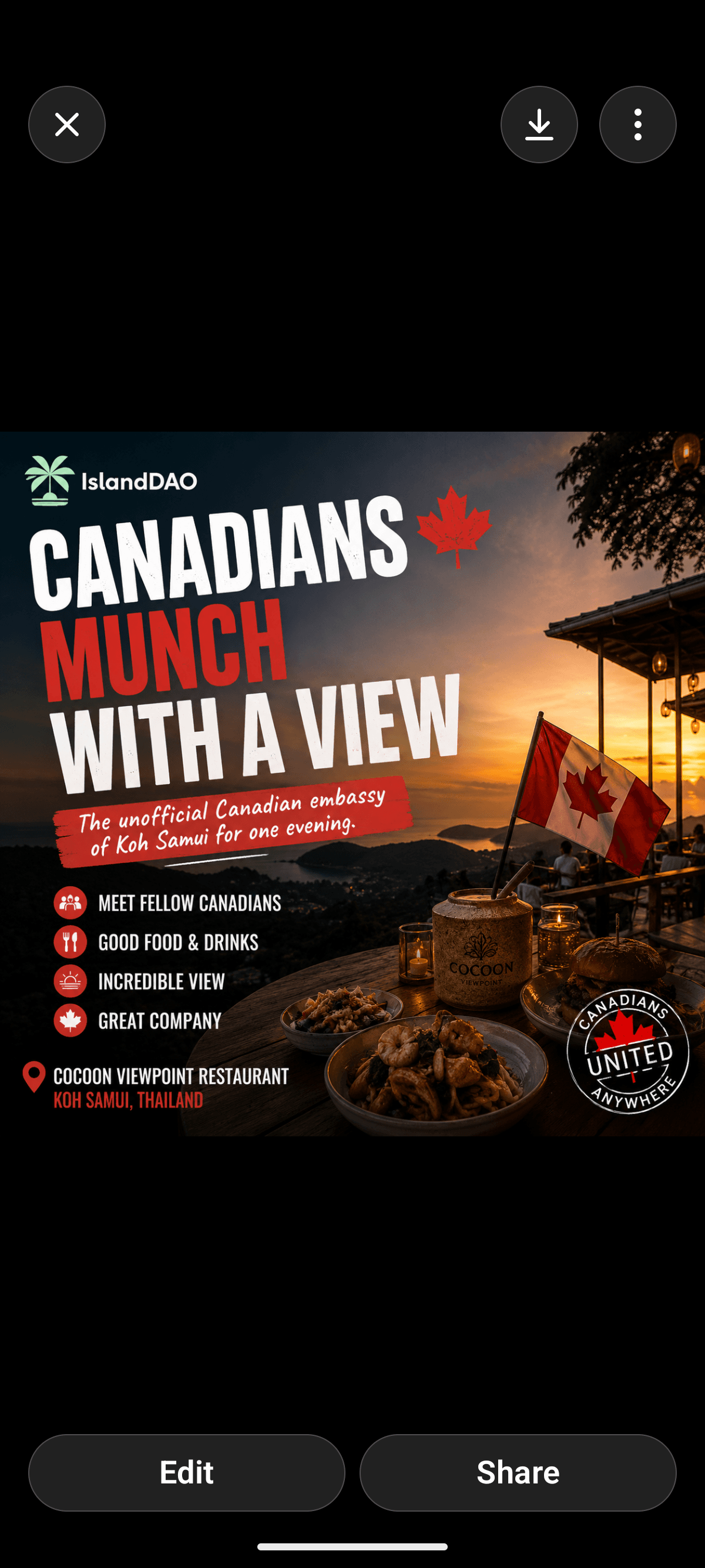 Canadians Munch with a View