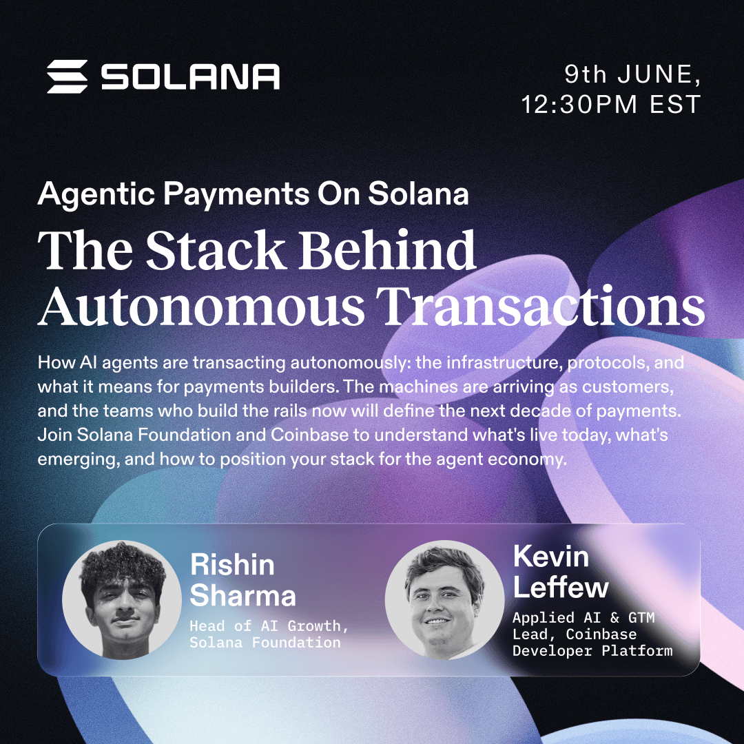 Webinar: Agentic Payments on Solana